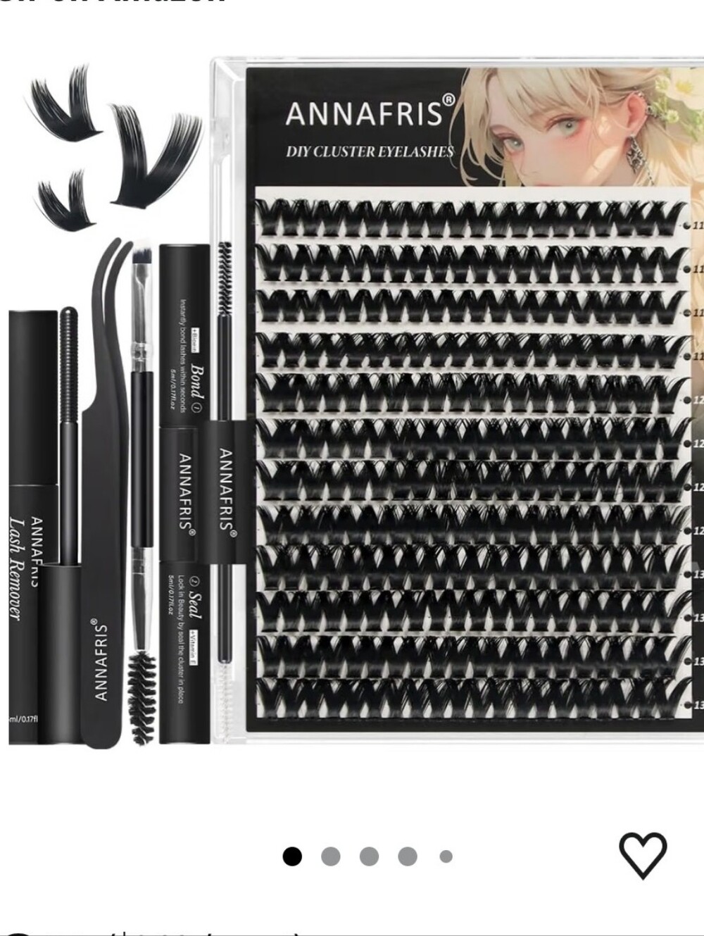Lash Cluster Kit Wispy False Lashes with Bond, Seal and Tweezers